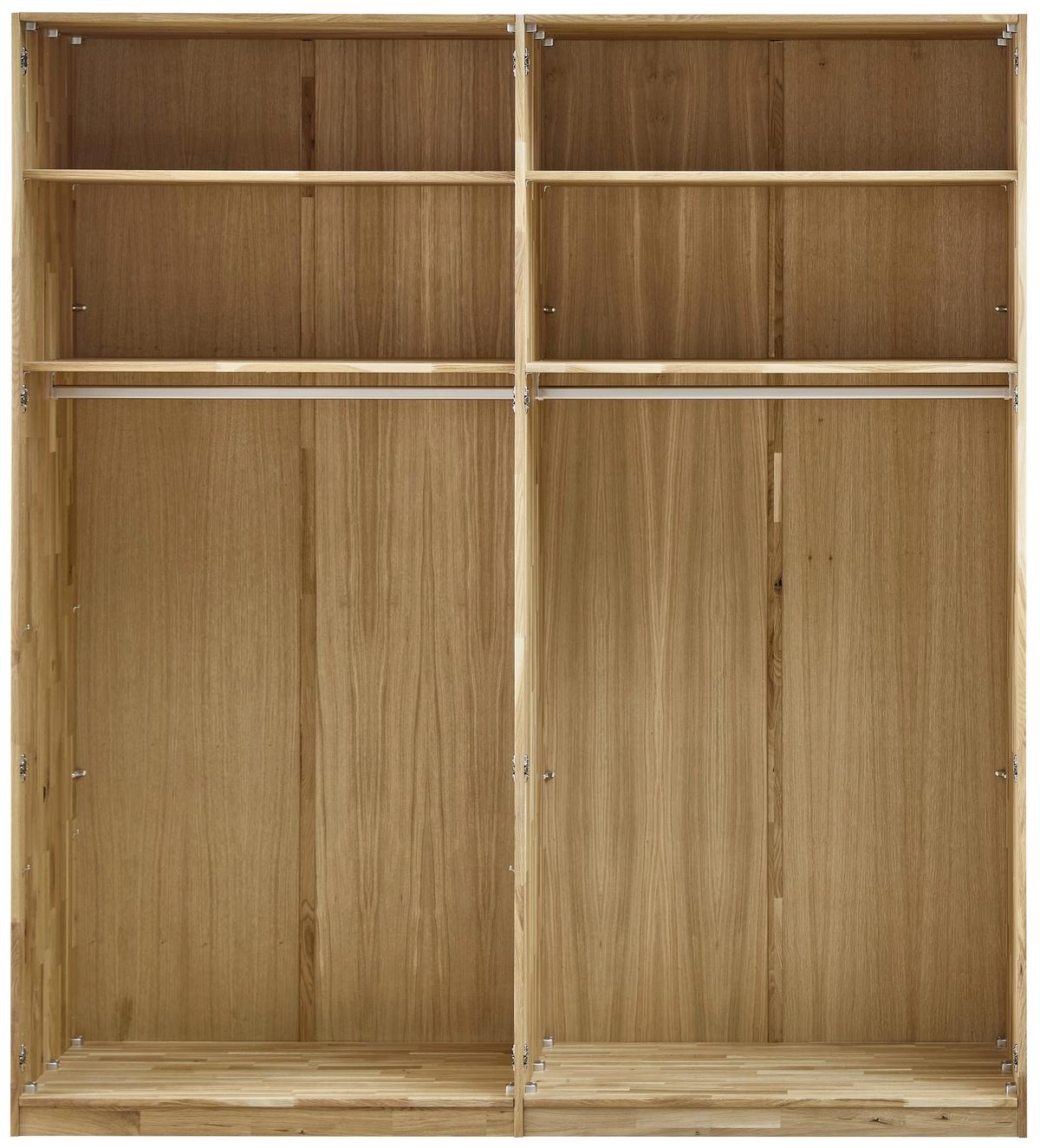 Drehtürenschrank Emilia, Eichefarben B: 202 Cm - Wildeiche/Eichefarben, MODERN, Holz (202/223/62cm) - MID.YOU