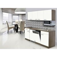 Küchenblock Economy 195 Cm Weiß - Eichefarben/Weiß, Basics, Holzwerkstoff (195cm) - Respekta