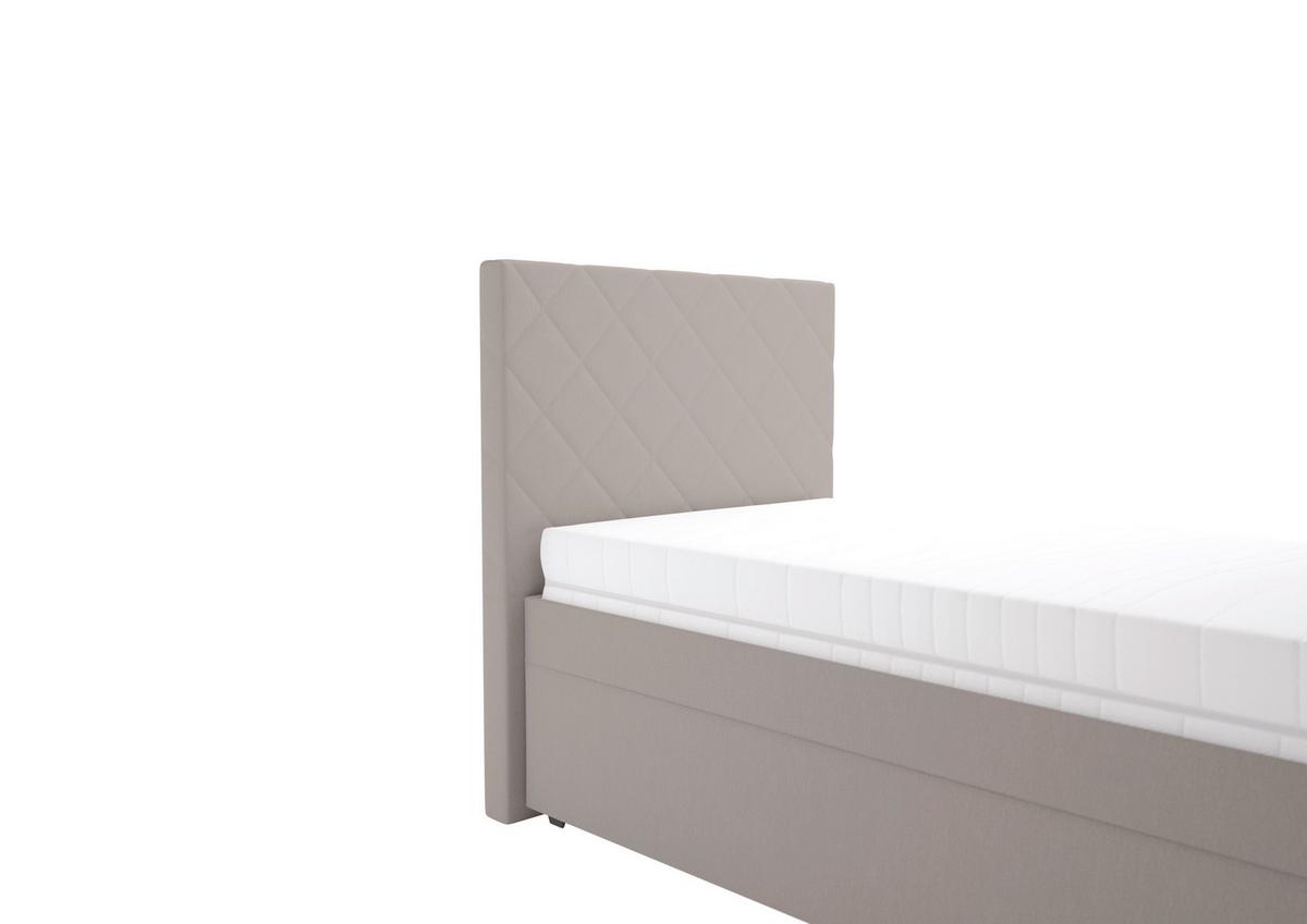 Čalúnená posteľ KLARA 90/200cm, cappuccino - cappuccino/chrómová, Modern, drevo/textil (90/200cm)