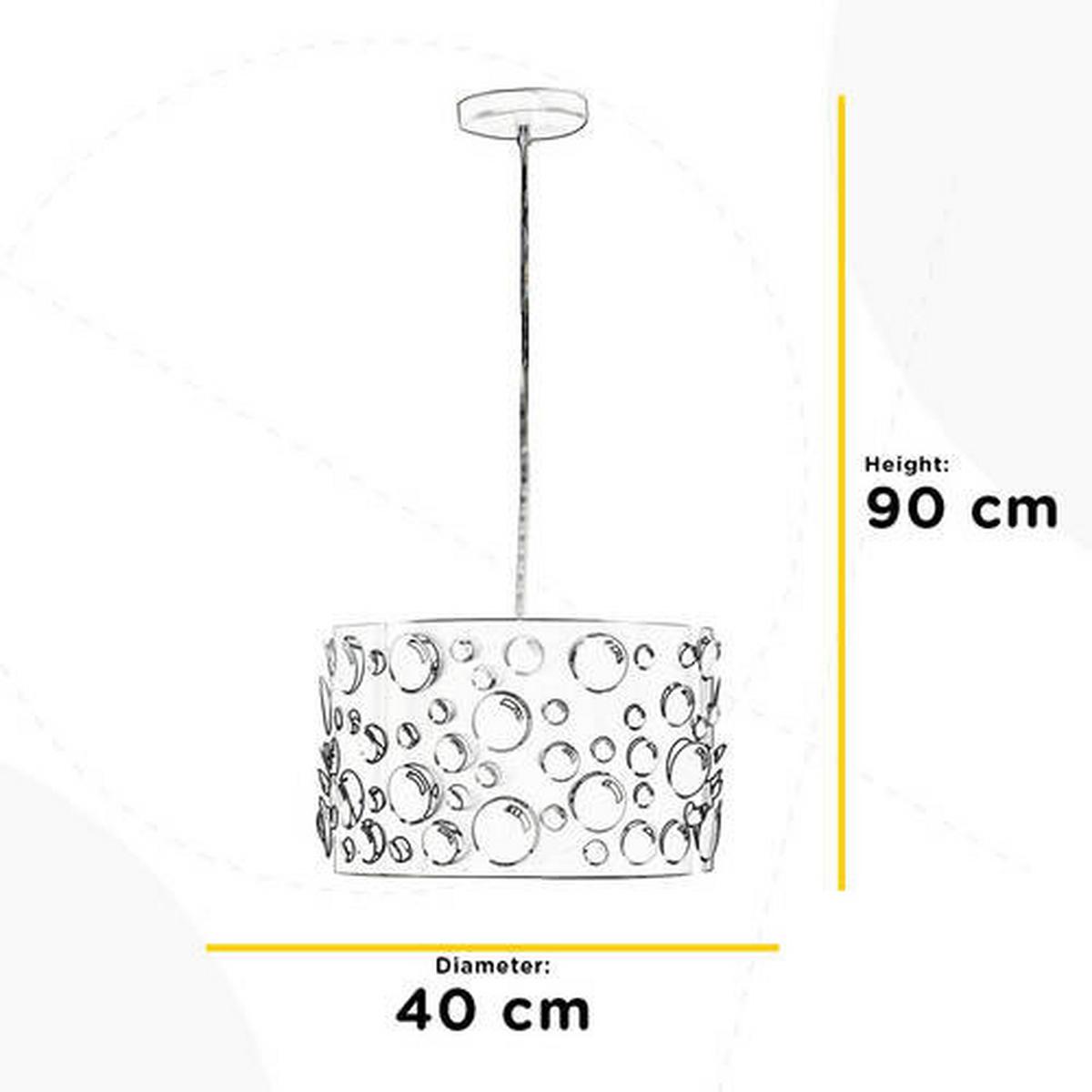 Hängeleuchte 4895/S - Weiß, Design, Metall (40/90cm)