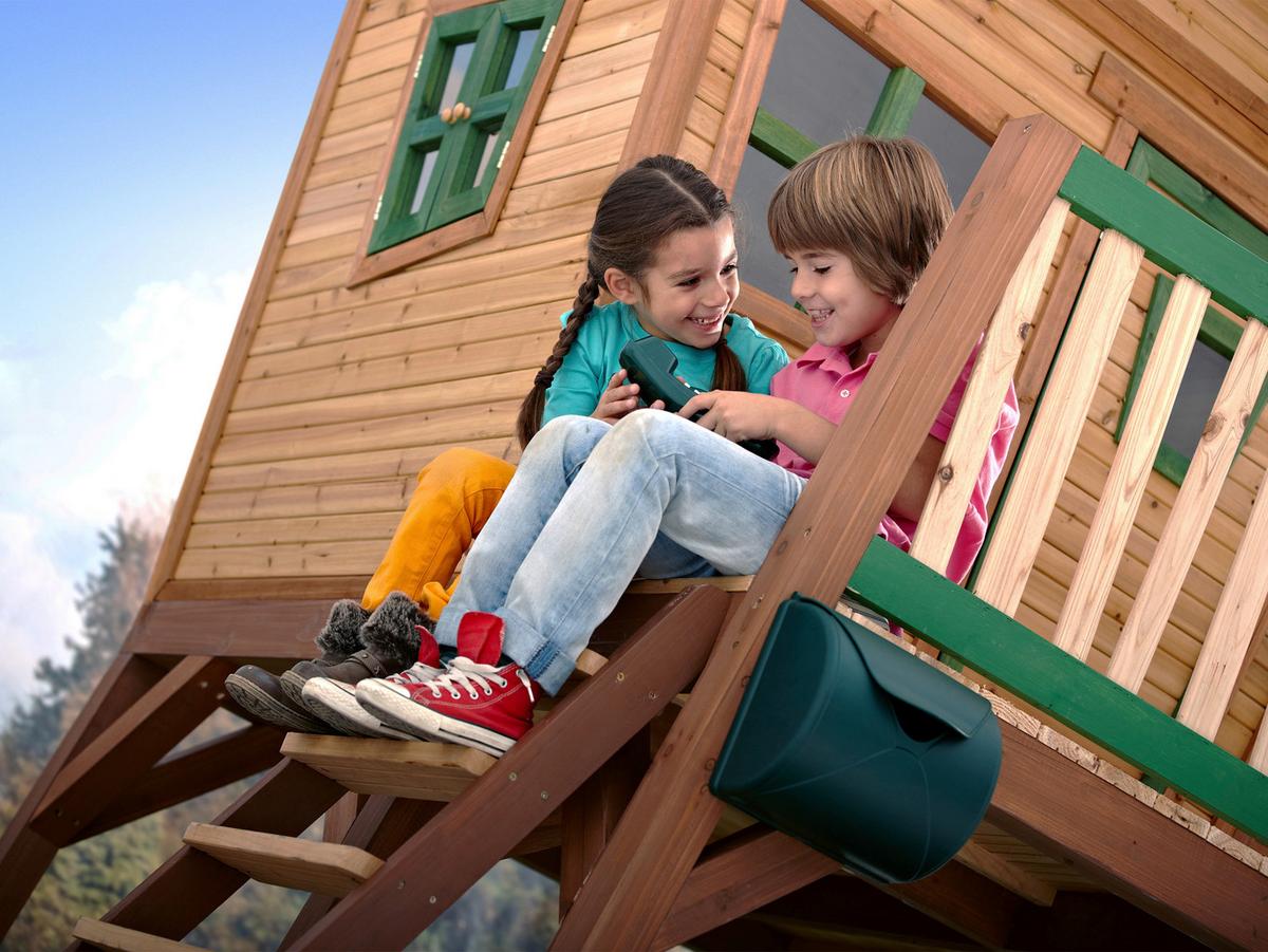 Spielturm A030.150.80 - Braun/Grau, KONVENTIONELL, Holz (432/288/193cm) - Ambia Garden