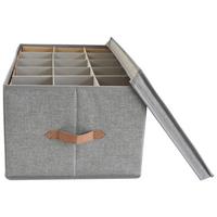Aufbewahrungsbox Carlotta - Braun, KONVENTIONELL, Karton/Leder (58/36/25cm) - Luca Bessoni