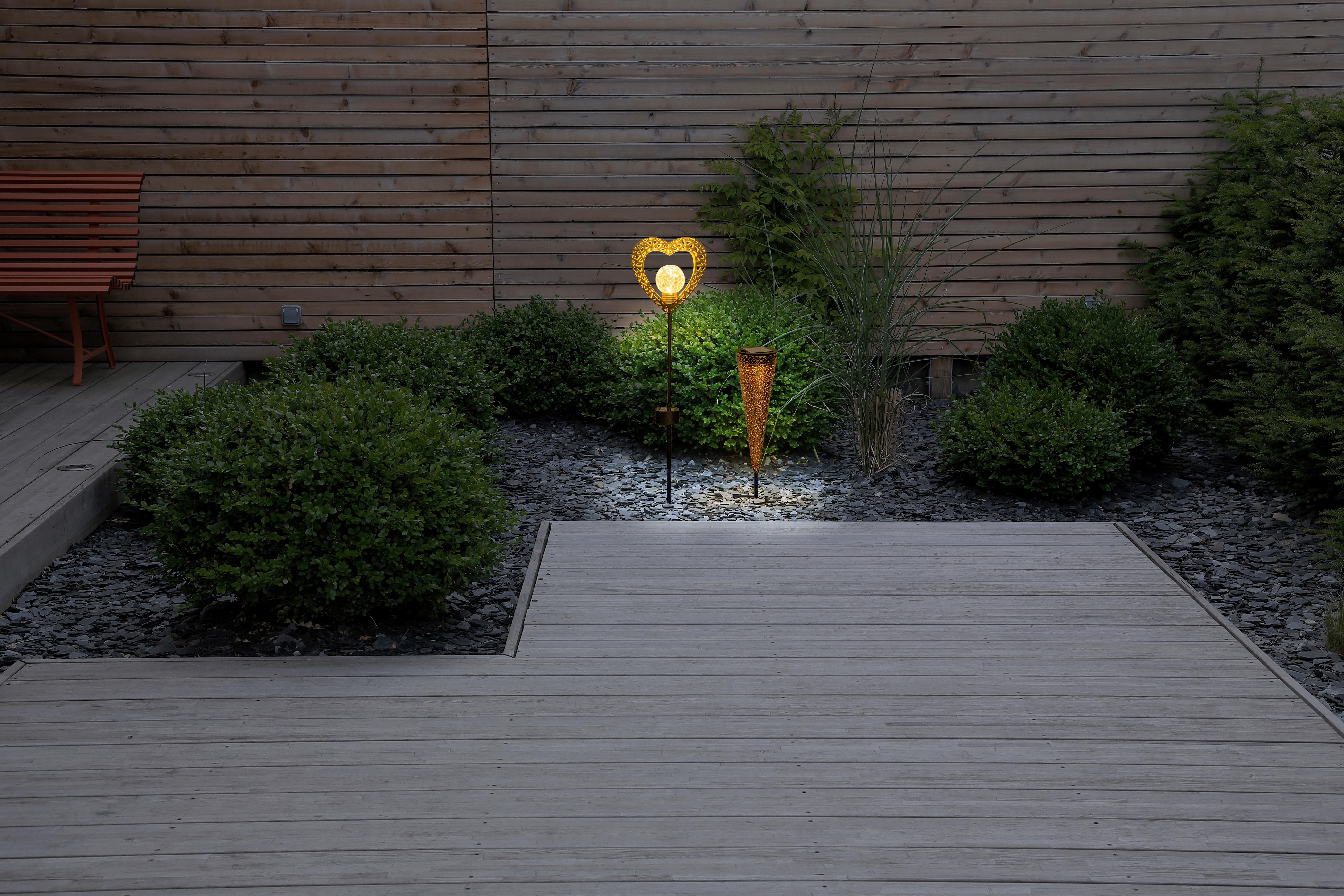 Solarleuchte 4137102 Paula - Schwarz/Braun, Basics, Kunststoff/Metall (8,5/8,5/40cm) - Näve