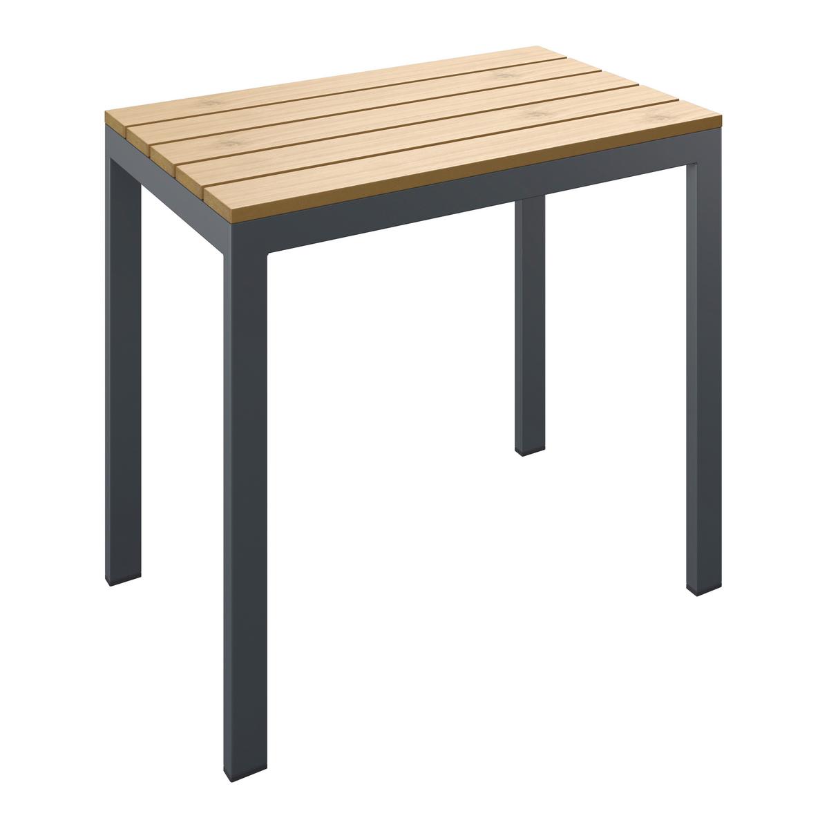 Loungegarnitur Basel - Dunkelgrau/Naturfarben, MODERN, Kunststoff/Textil - Beldano