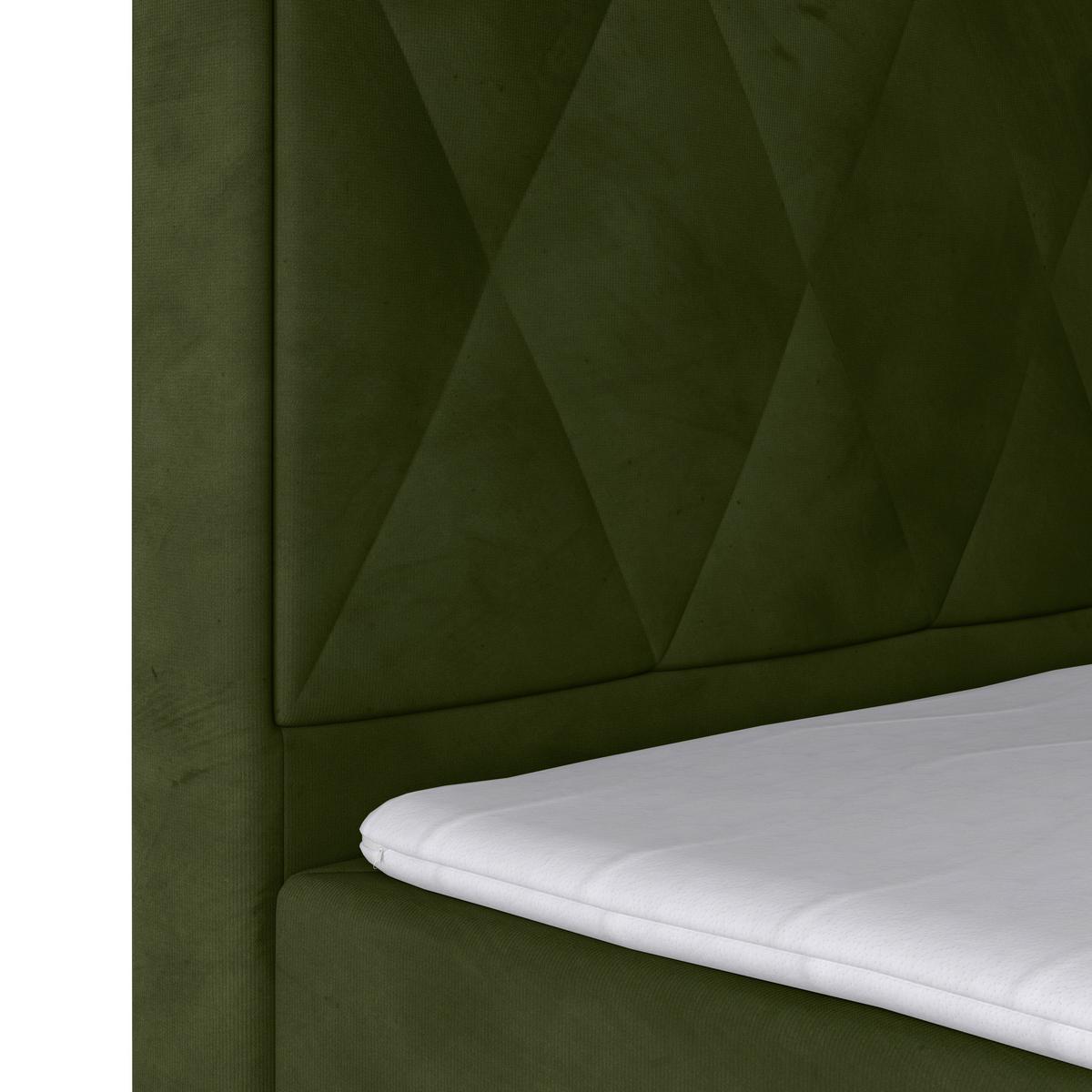 Boxspringbett mit Bettkasten Porto 180x200 cm Grün - Grün, MODERN, Holz/Kunststoff (180/200cm) - MID.YOU