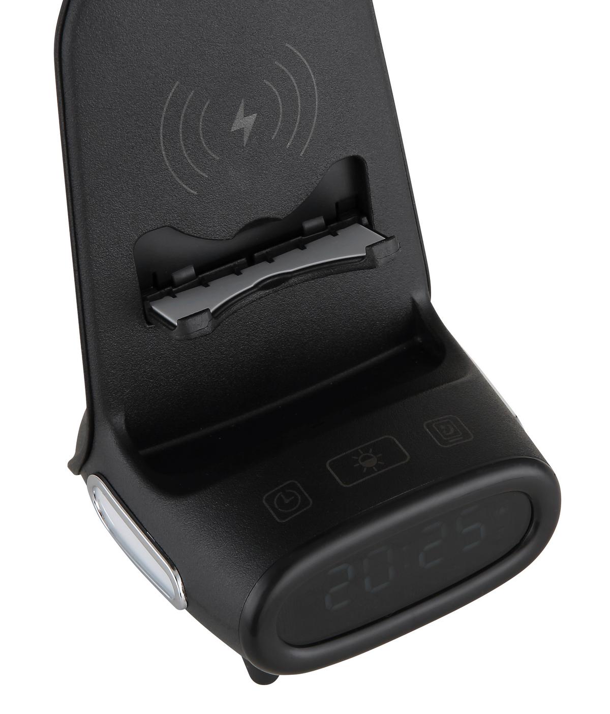 Led-tischleuchte Touchdimmer - Chromfarben/Schwarz, Design, Kunststoff (25/10/50cm) - Globo