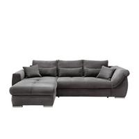 Ecksofa Federico Grau S: 188/302 cm - Chromfarben/Grau, MODERN, Textil (188/302cm) - MID.YOU