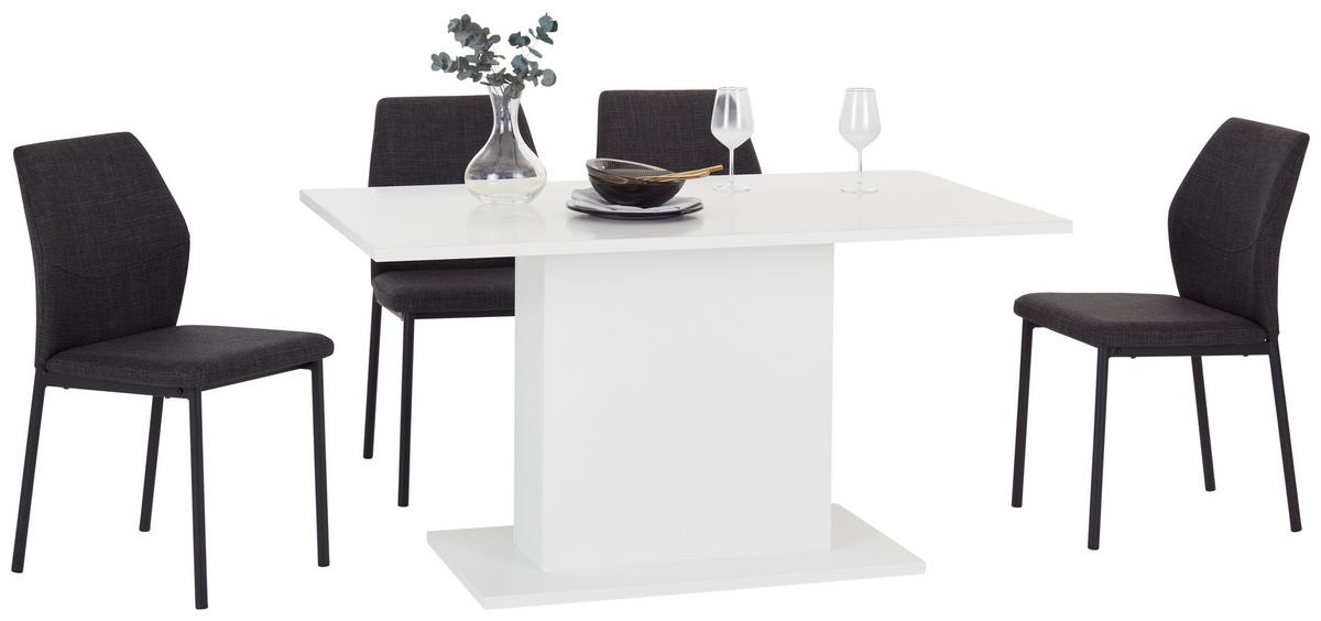 Esstisch Oskar 138x80 cm Weiß - Weiß, MODERN, Holzwerkstoff (138/76/80cm)