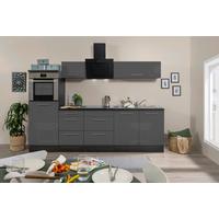 Küchenzeile mit Geräten 270 cm Grau - Eichefarben/Grau, Basics, Holzwerkstoff (270cm) - Respekta