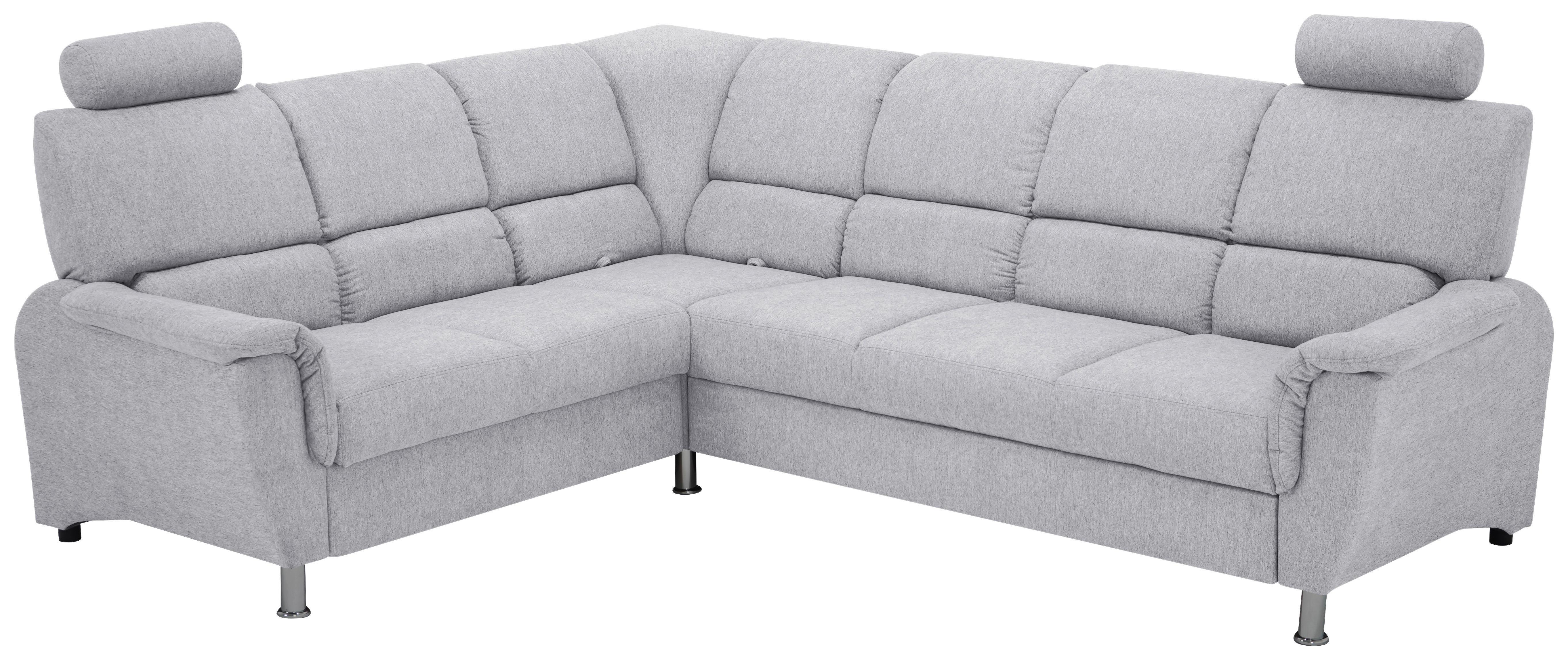 Sedačka MARSYLIA, levá, modrošedá - černá/barvy stříbra, Design, kov/dřevo (219/270cm) - MID.YOU