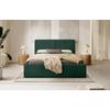 Polsterbett mit Bettkasten Inez Dunkelgrün 180x200 cm - Dunkelgrün/Schwarz, MODERN, Holz/Holzwerkstoff (180/200cm) - MID.YOU