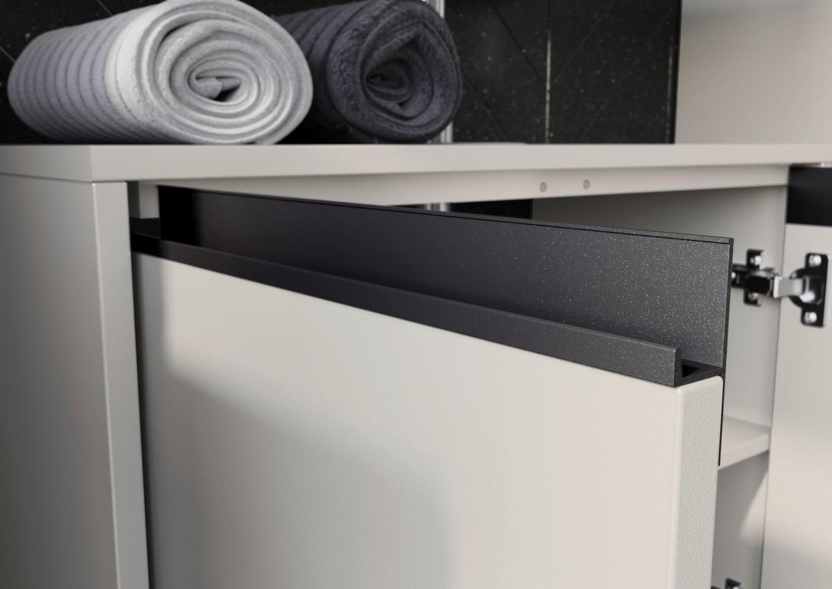Unterschrank Gw-Lemont Steingrau - Schwarz/Grau, MODERN, Holzwerkstoff (63/98/34cm) - Germania