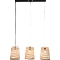 Závěsné svítidlo GAIO - přírodní barvy, Moderní, kov/přírodní materiály (80/21/130cm) - Bessagi Home