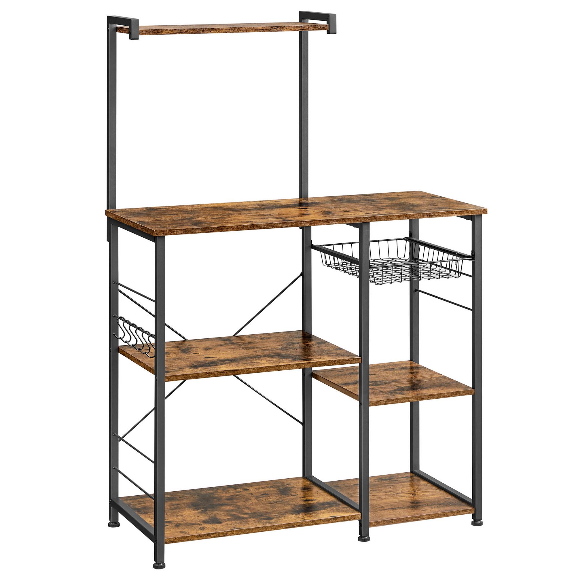 Regal Kks35x - Dunkelbraun/Schwarz, Trend, Holzwerkstoff/Metall (90/132/40cm) - MID.YOU