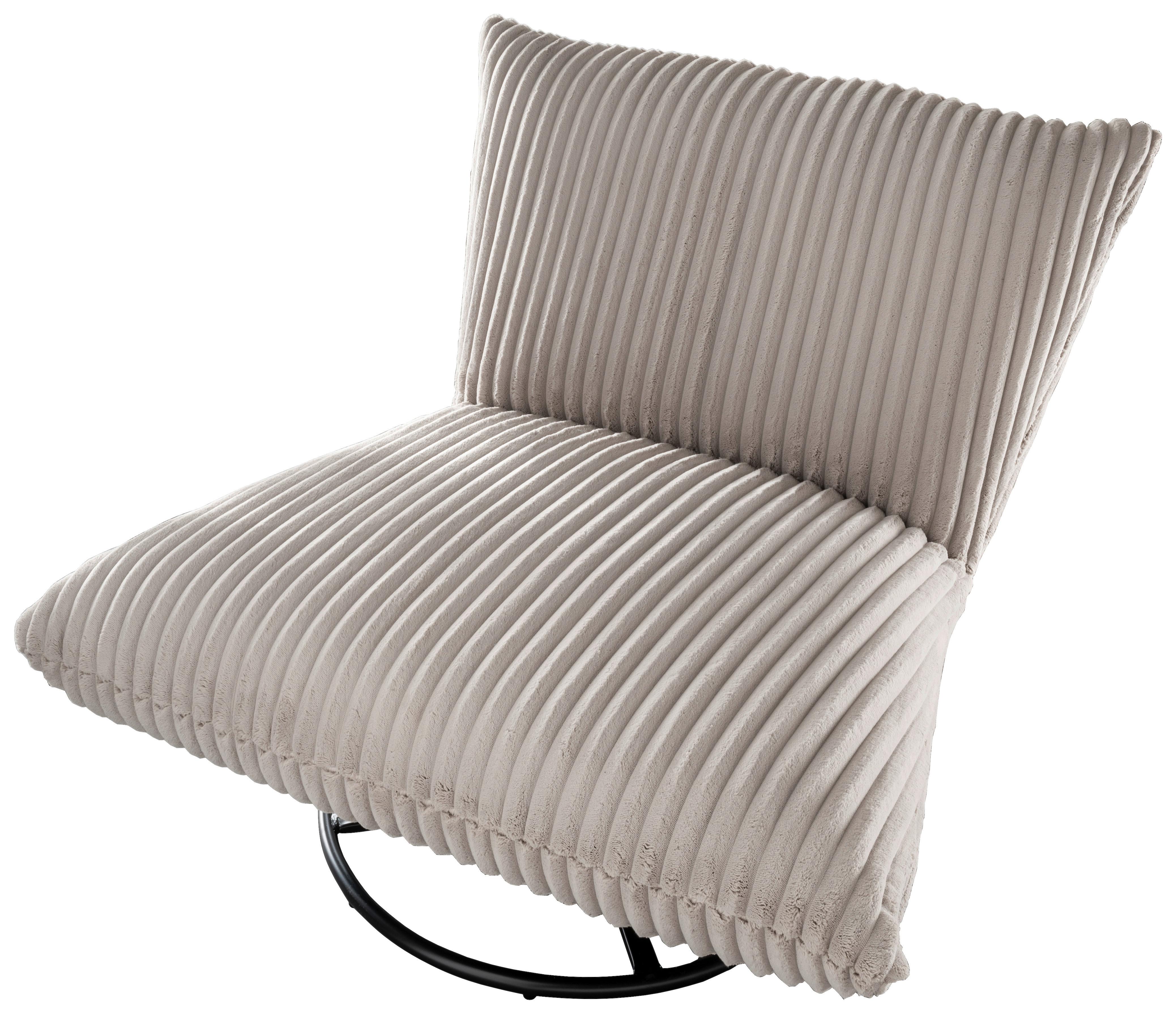 Relaxsessel Cremona Cappuccino B: 100 Cm - Schwarz/Cappuccino, Design, Textil (100/78/96cm) - Livetastic