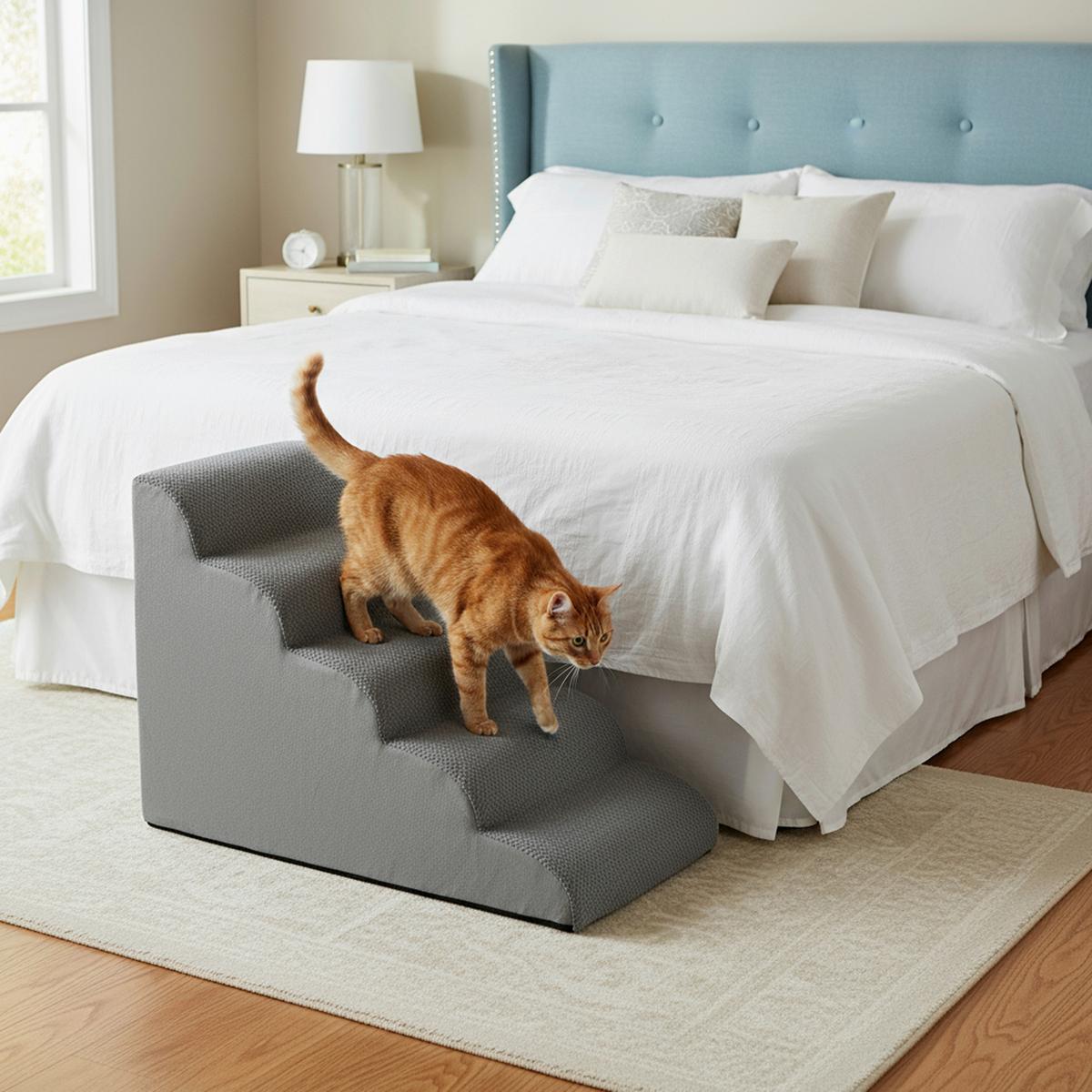 TIERHAUS Pawy Step Grau B: 40cm - Grau, MODERN, Textil (40/57/83cm) - MID.YOU