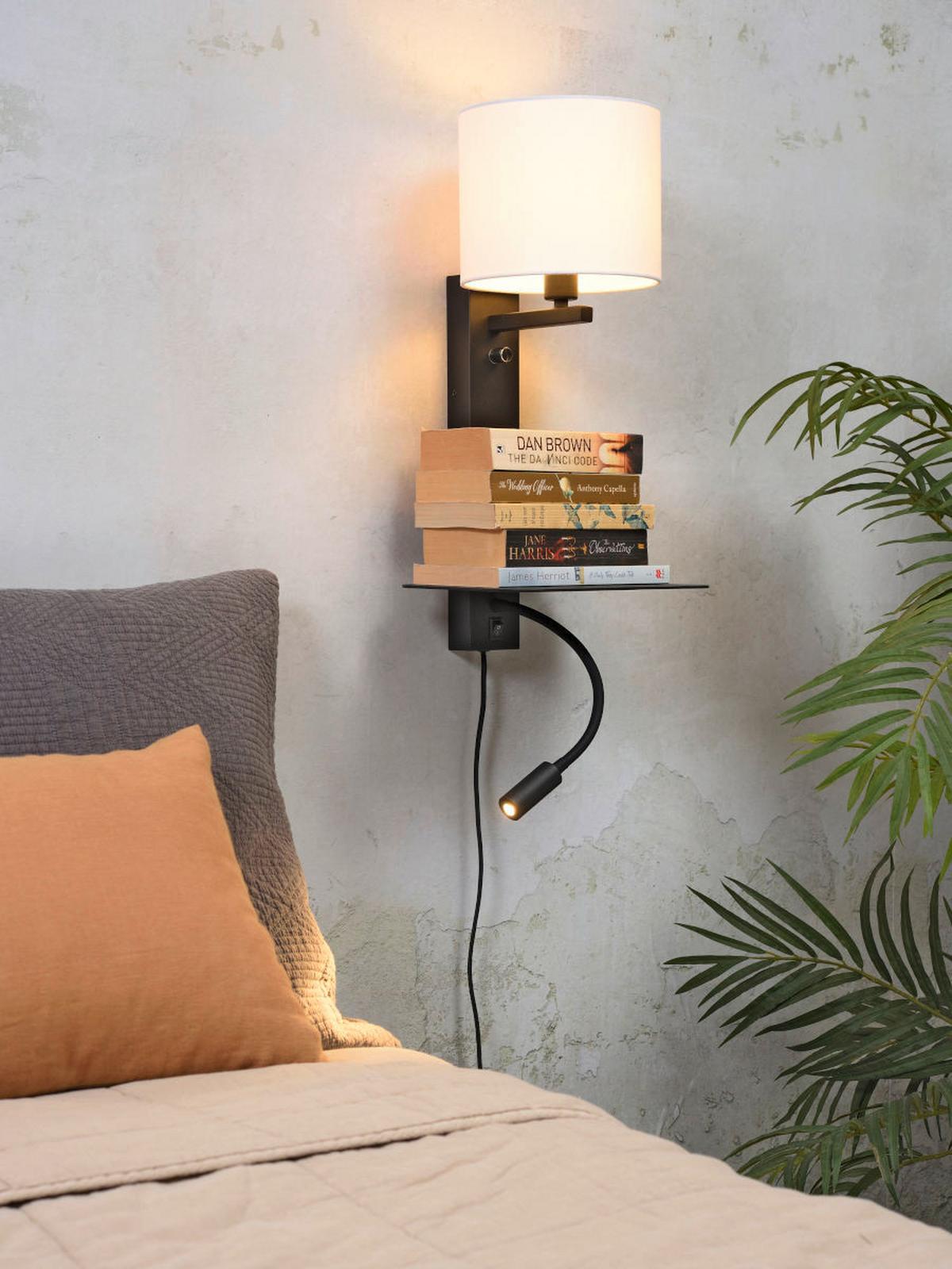 Wandleuchte Florence/Wxl/B/1815/W - Weiß, Trend (24/22/52cm) - It's about Romi