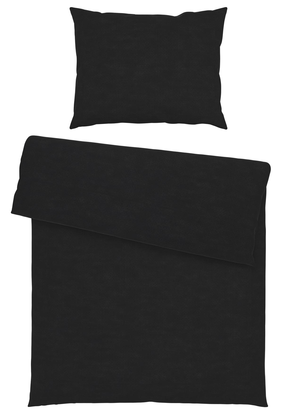 POVLEČENÍ Stone Washed, 140/200cm - antracitová, Romantický / Rustikální, textil (140/200cm) - Modern Living