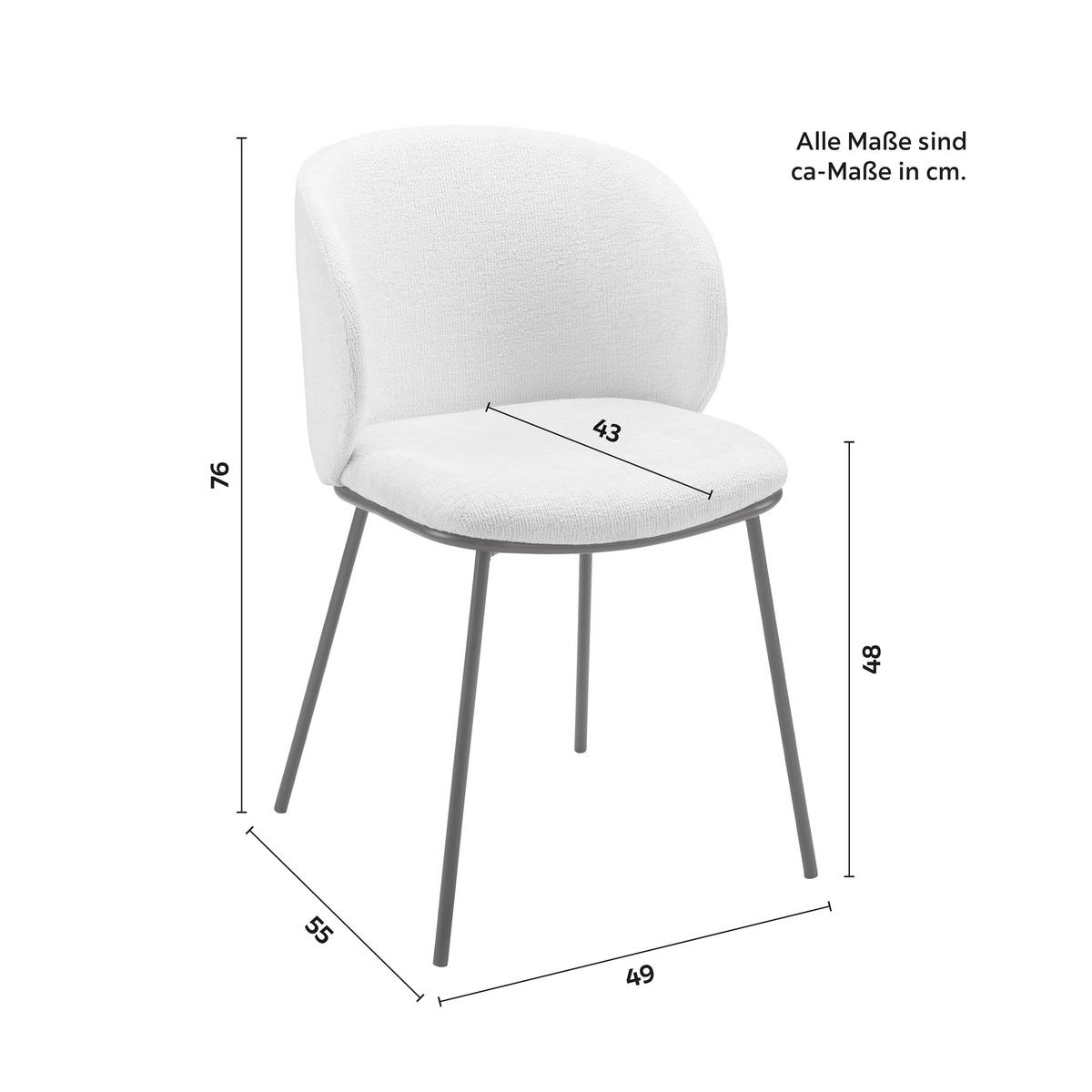 Židle MALEA - černá/béžová, Moderní, kov/dřevo (49/76/55cm) - Bessagi Home