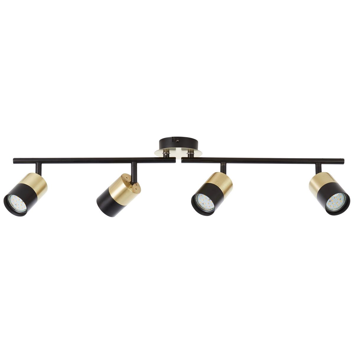 Deckenleuchte Maribel L: 76,5 Cm Schwenkbar - Messingfarben/Schwarz, Design, Metall (76,5/16,8/18cm) - Brilliant