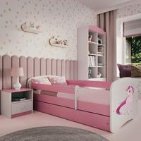 Kinder-/Juniorbett Babydreams Inkl. Matratze 80x160 - Pink/Birkefarben, MODERN, Holz/Holzwerkstoff (80/160cm) - MID.YOU