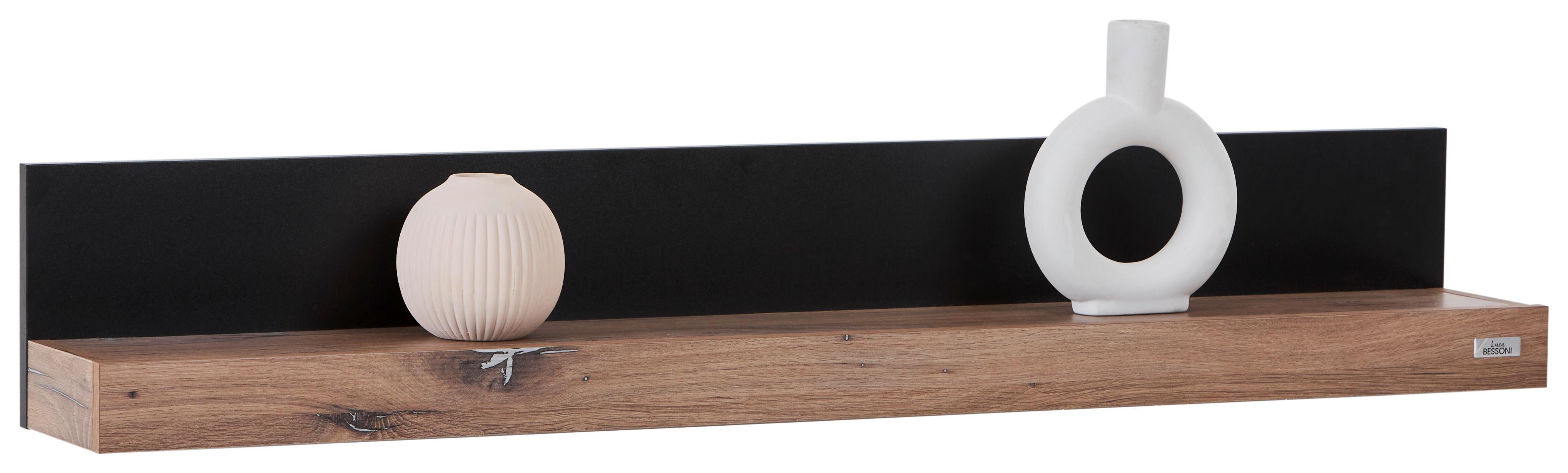 Wandboard Sunny B:120 cm Dunkel/Schwarz - MODERN, Holzwerkstoff (120/19,5/17,5cm) - Luca Bessoni