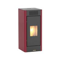 Pelletofen Ilia Bordeaux Metall 10 Kw Mit Wi-Fi - Bordeaux, Basics, Metall (56/110/49cm)