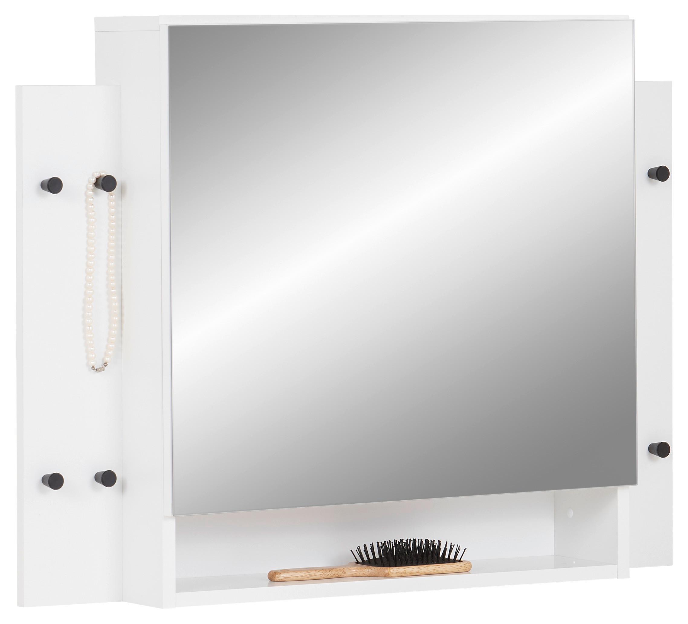 Schminktischaufsatz Sandy Weiß mit Fächern - Weiß, MODERN, Glas/Holzwerkstoff (83,8/64/17,5cm)