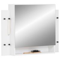 Schminktischaufsatz Sandy Weiß Mit Fächern - Weiß, MODERN, Glas/Holzwerkstoff (83,8/64/17,5cm)