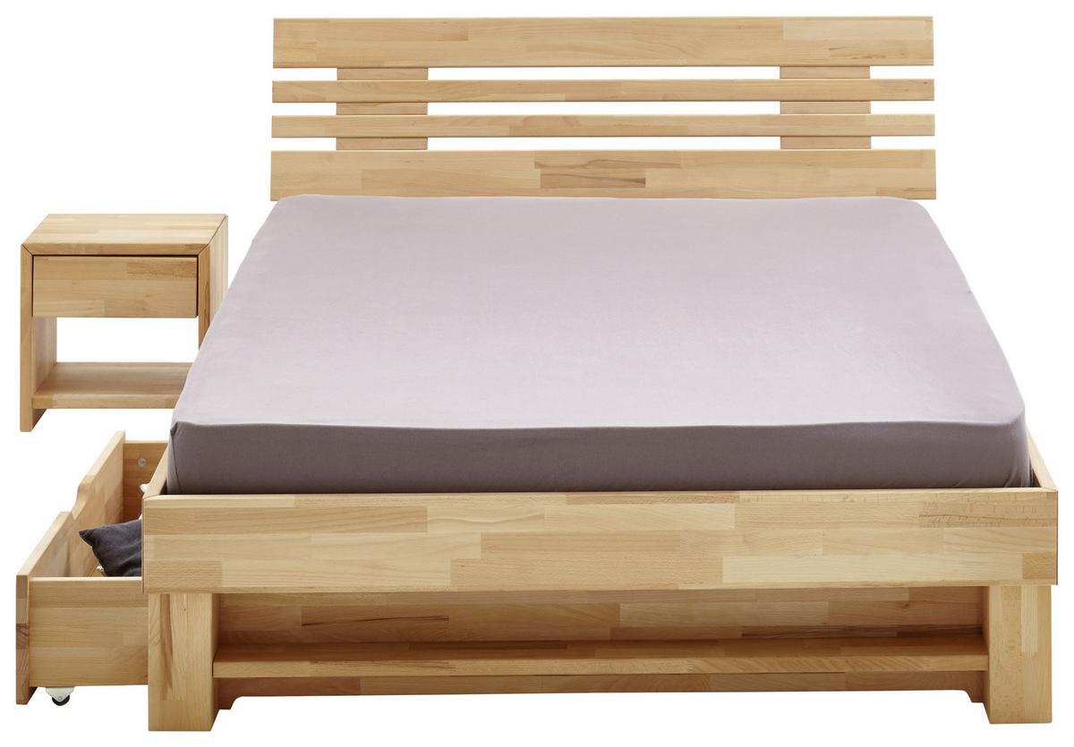 Bettregal Elisabeth Buche Massiv B: 90 cm - Kernbuche, KONVENTIONELL, Holz (90/21/10cm)