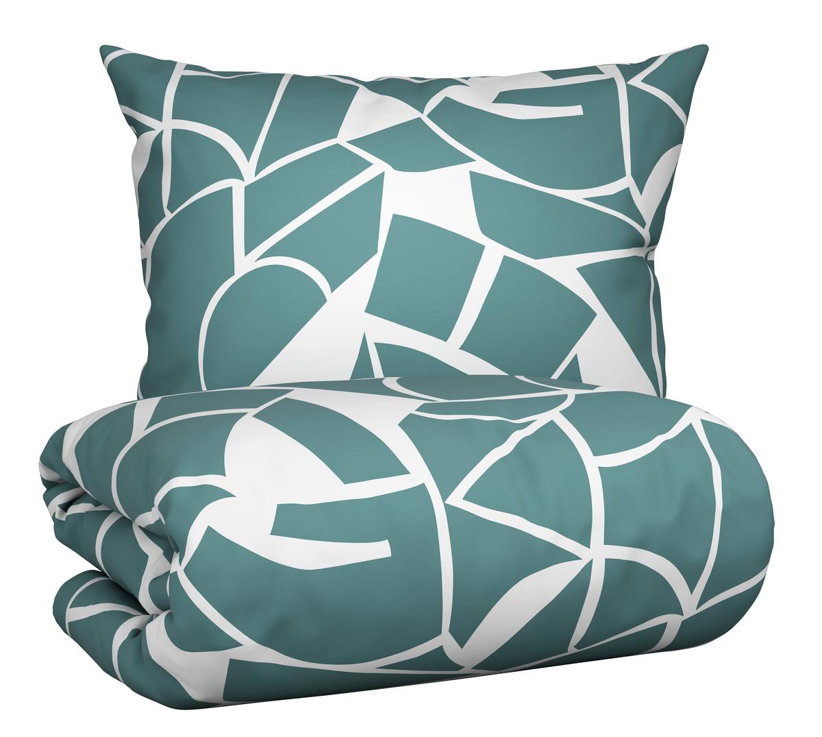Posteľná bielizeň Axel, 70/90 140/200cm - modrá/biela, Modern, textil (140/200cm) - Mömax