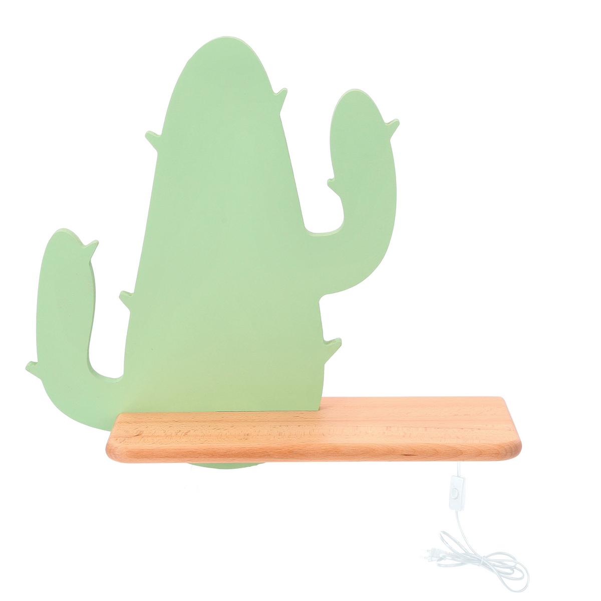 Kinderwandleuchte 21-01009 Cactus 2 - Grün, Basics, Holz/Holzwerkstoff (33/12/29.5cm)
