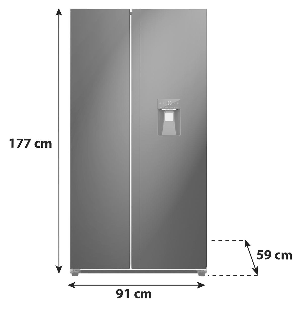 SIDE-BY-SIDE NABO SBS 1600 - Schwarz, Basics (91/177/59cm) - Nabo