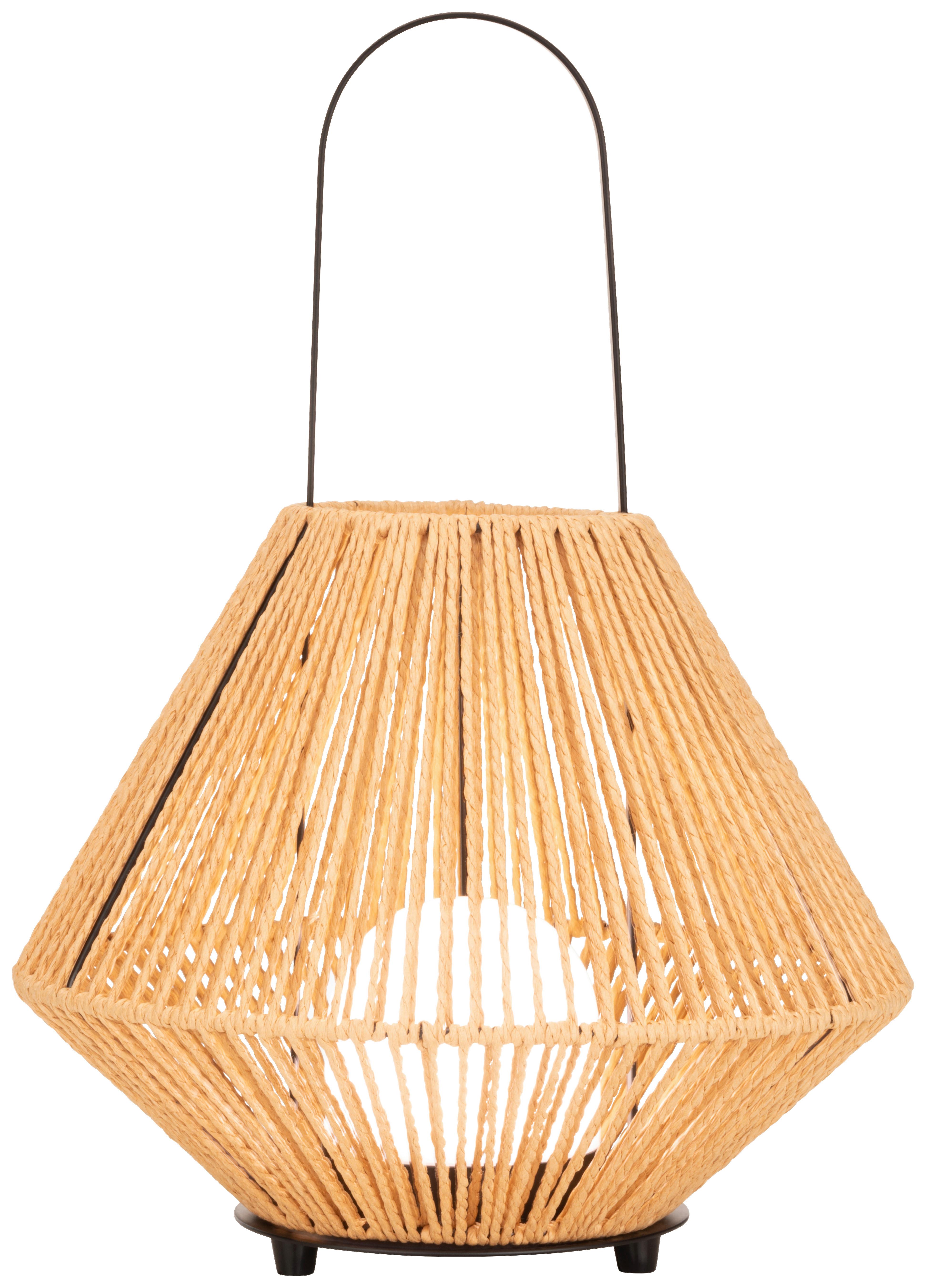 VONKAJŠIE LED SVIETIDLO NEWI - hnedá, Modern, kov/prírodné materiály (24/30cm) - Modern Living