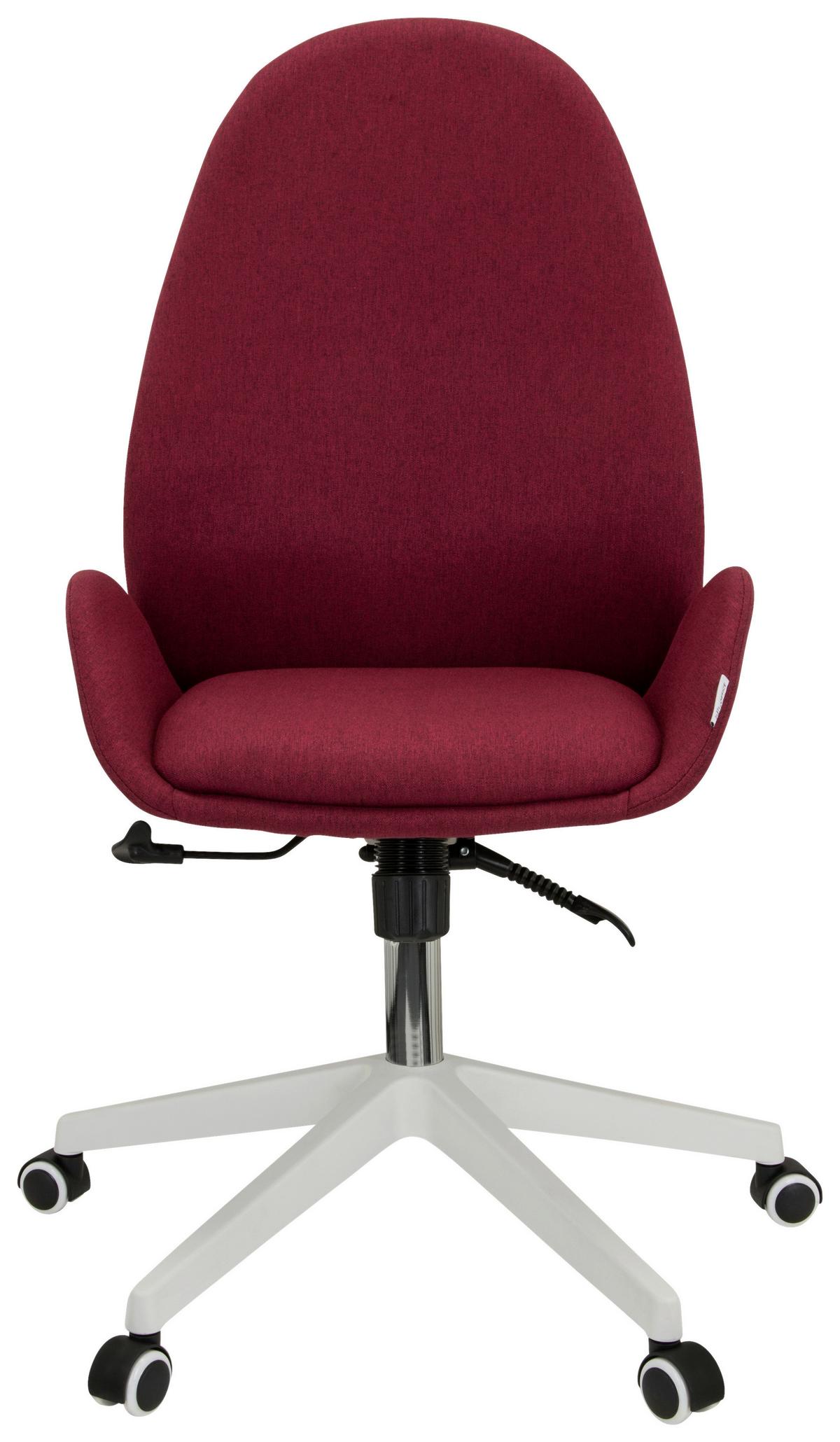 Drehstuhl Avea I Mit Wippfunktion Bordeaux - Bordeaux/Weiß, Basics, Kunststoff/Textil (56/104/58cm) - MID.YOU