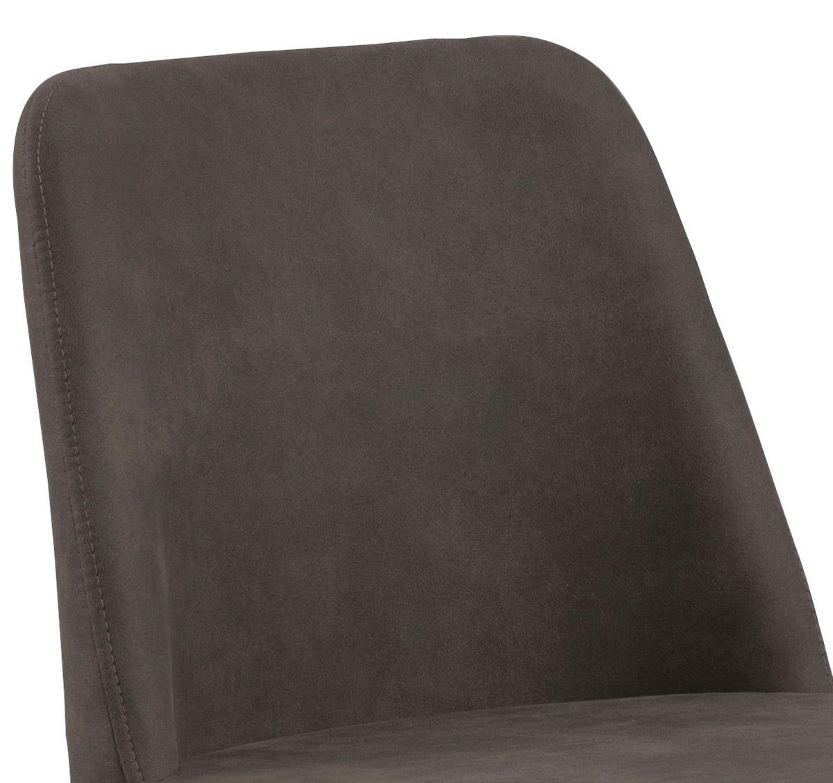 Barhocker Höhenverstellbar Mit Lehne Avanja Anthrazit - Anthrazit/Schwarz, KONVENTIONELL, Textil/Metall (51/52-75,5/48,5cm) - Livetastic