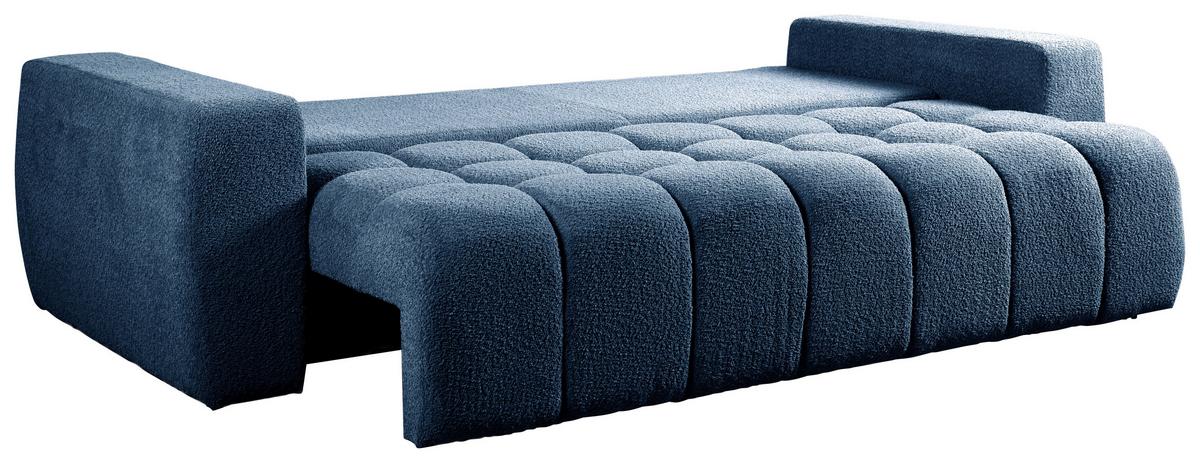 Schlafsofa Cloud Blau B: 250 cm - Blau/Schwarz, Basics, Textil (250/86/140cm) - Livetastic
