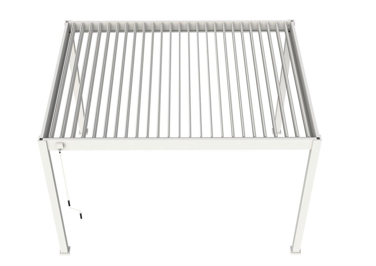 Pergola Classic 360x300 Cm Weiß Stahl - Weiß, Basics, Metall (360/255/300cm) - WEIDE