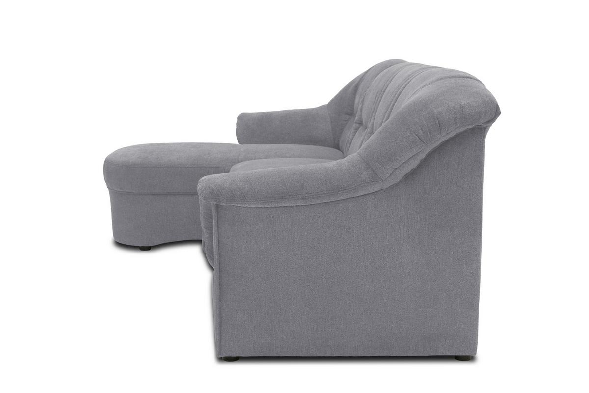 Ecksofa Sarafina - Dunkelgrau/Schwarz, KONVENTIONELL, Textil (146/232cm) - MID.YOU