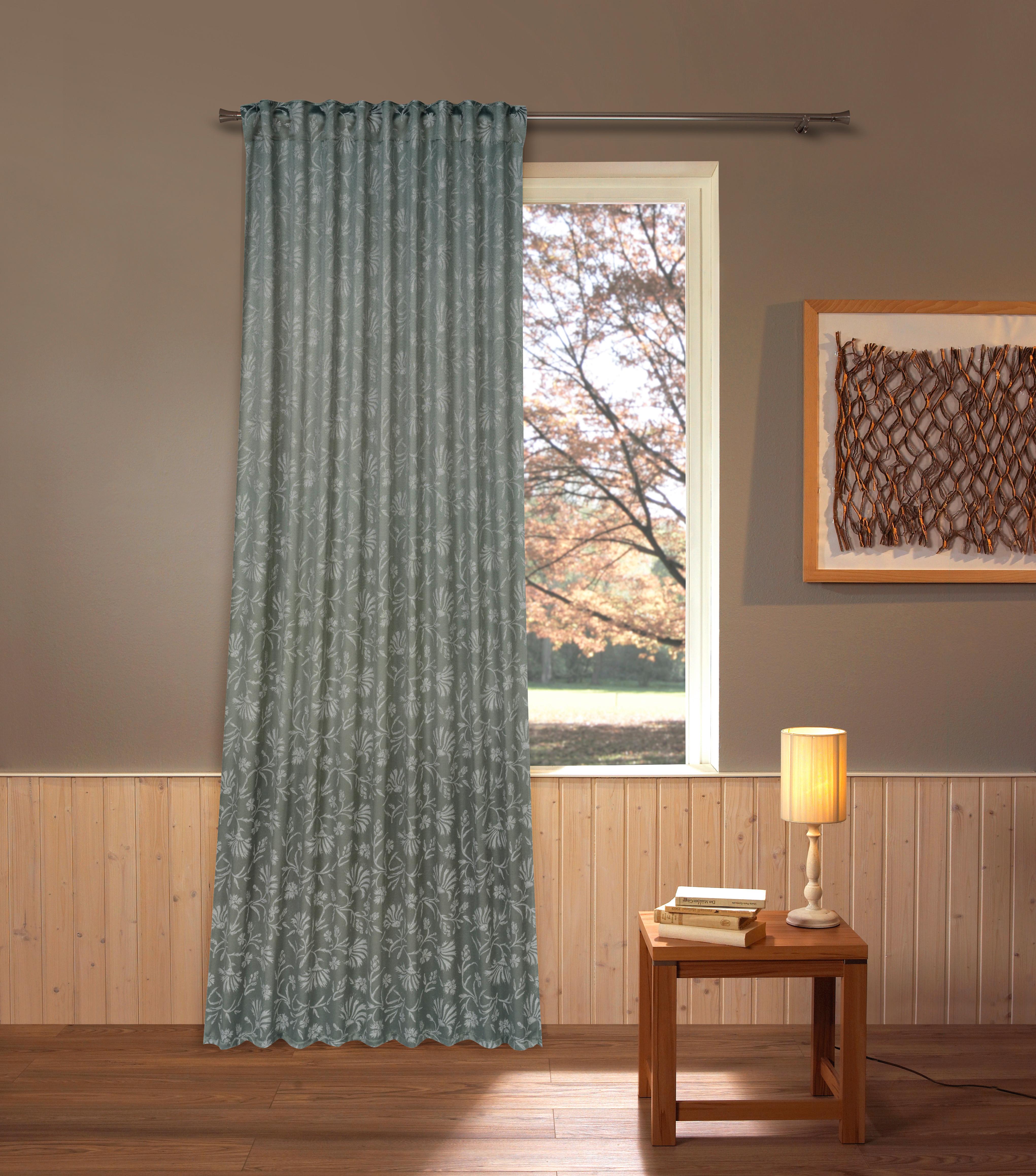 Vorhang Mit Band Lia 140x245 Cm Grün - Grün, ROMANTIK / LANDHAUS, Textil (140/245cm) - James Wood
