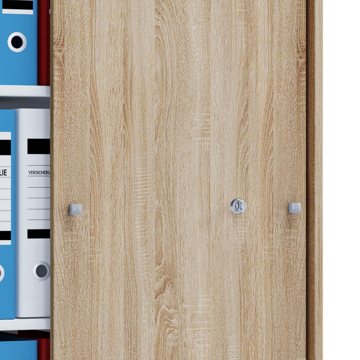 Aktenschrank versperrbar Lona XL Eiche Dekor B: 70 cm - Sonoma Eiche, Basics, Holzwerkstoff (70/111/37cm) - MID.YOU