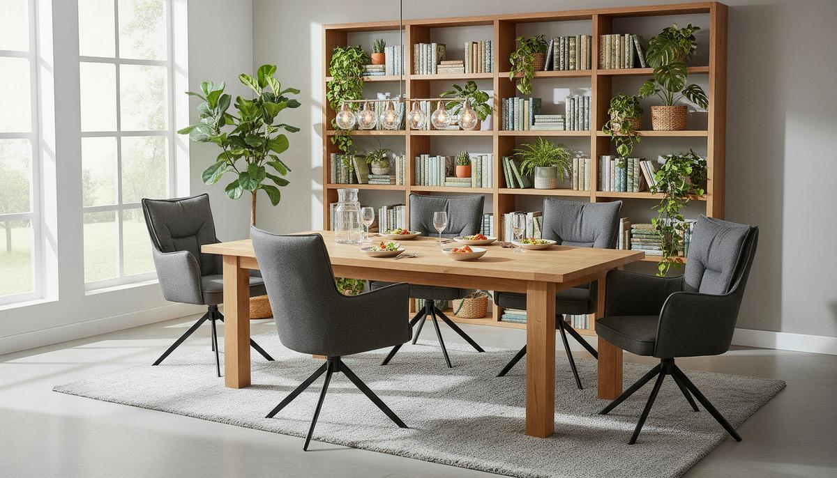 Armlehnstuhl Elisa Leinenoptik Dunkelgrau B: 65cm - Dunkelgrau/Schwarz, KONVENTIONELL, Textil/Metall (65/89/64cm)