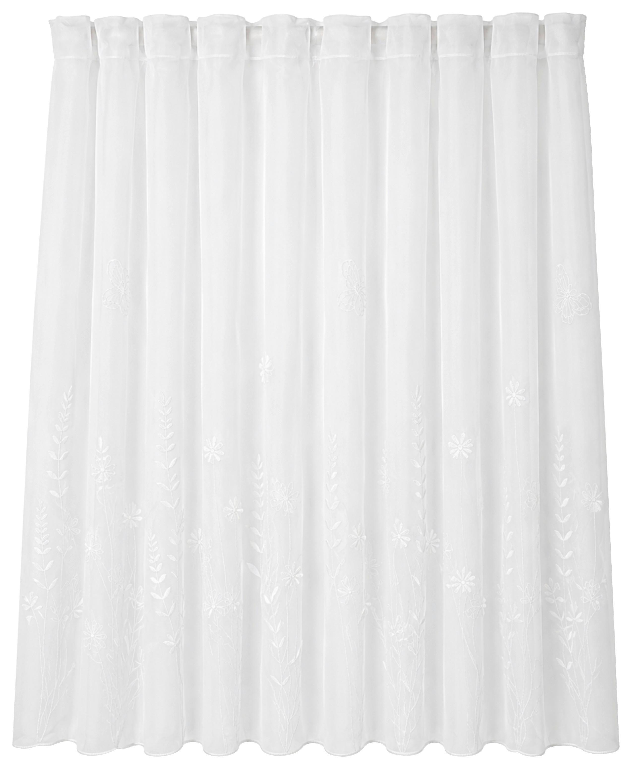 KURZGARDINE KRISTINA - Weiß, ROMANTIK / LANDHAUS, Textil (45/140cm) - James Wood