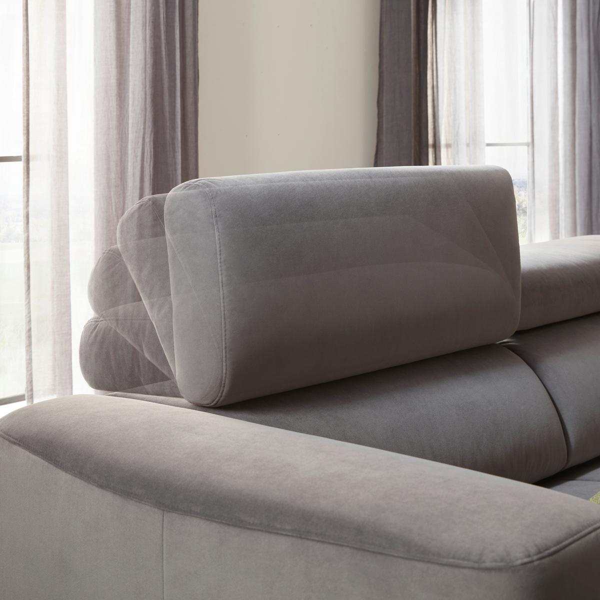 ROhová sedačka EMMA, ľavá, sivá - čierna/sivá, Modern, textil (210/47/301cm) - Based