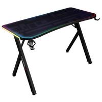 Gamingtisch Lumio Schwarz L: 110cm - Schwarz, MODERN, Holzwerkstoff/Metall (110/55/75cm) - X Rocker
