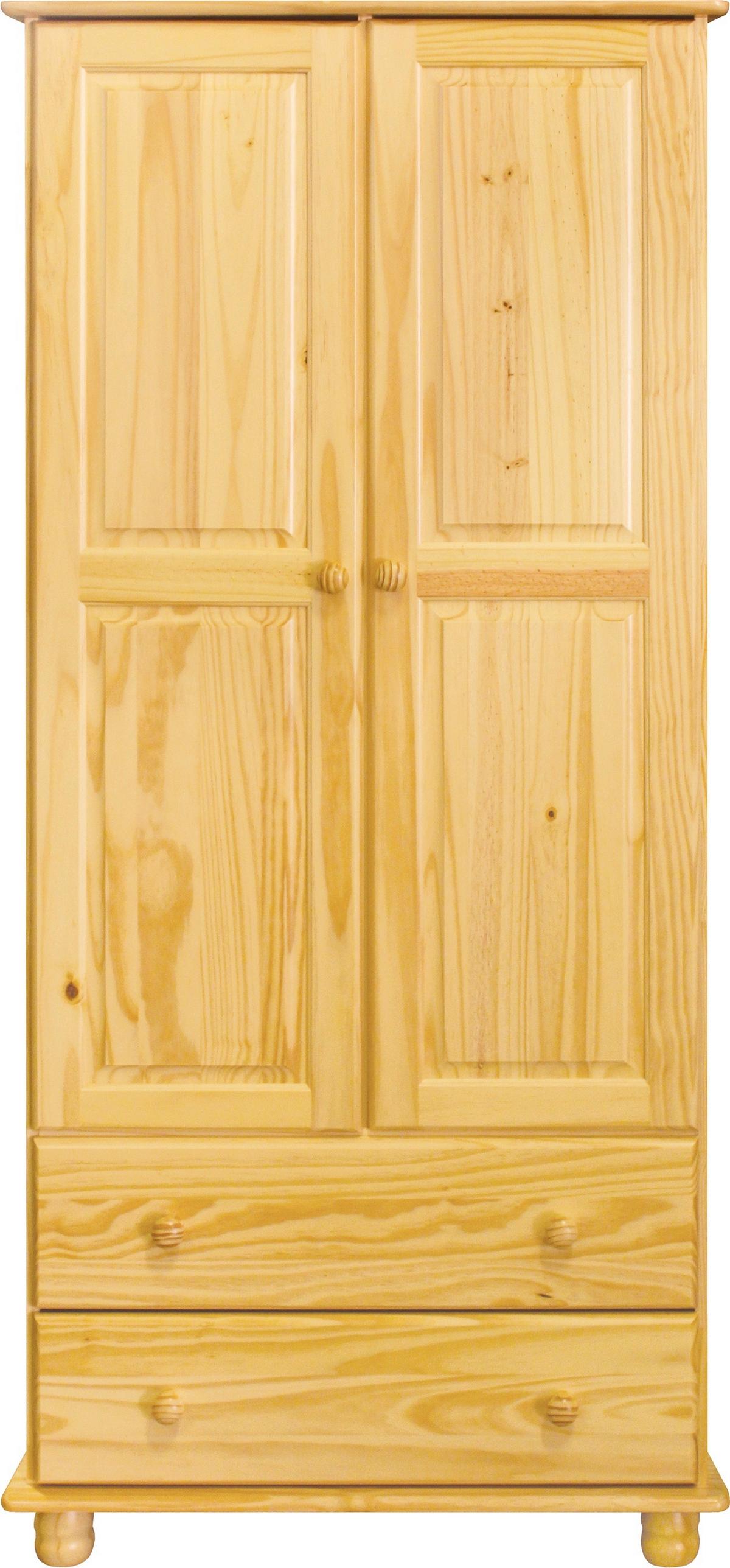 Kleiderschrank Kiefer Natur Naturfarben B: 82 Cm - Naturfarben, Natur, Holz (82/177/52cm) - Livetastic