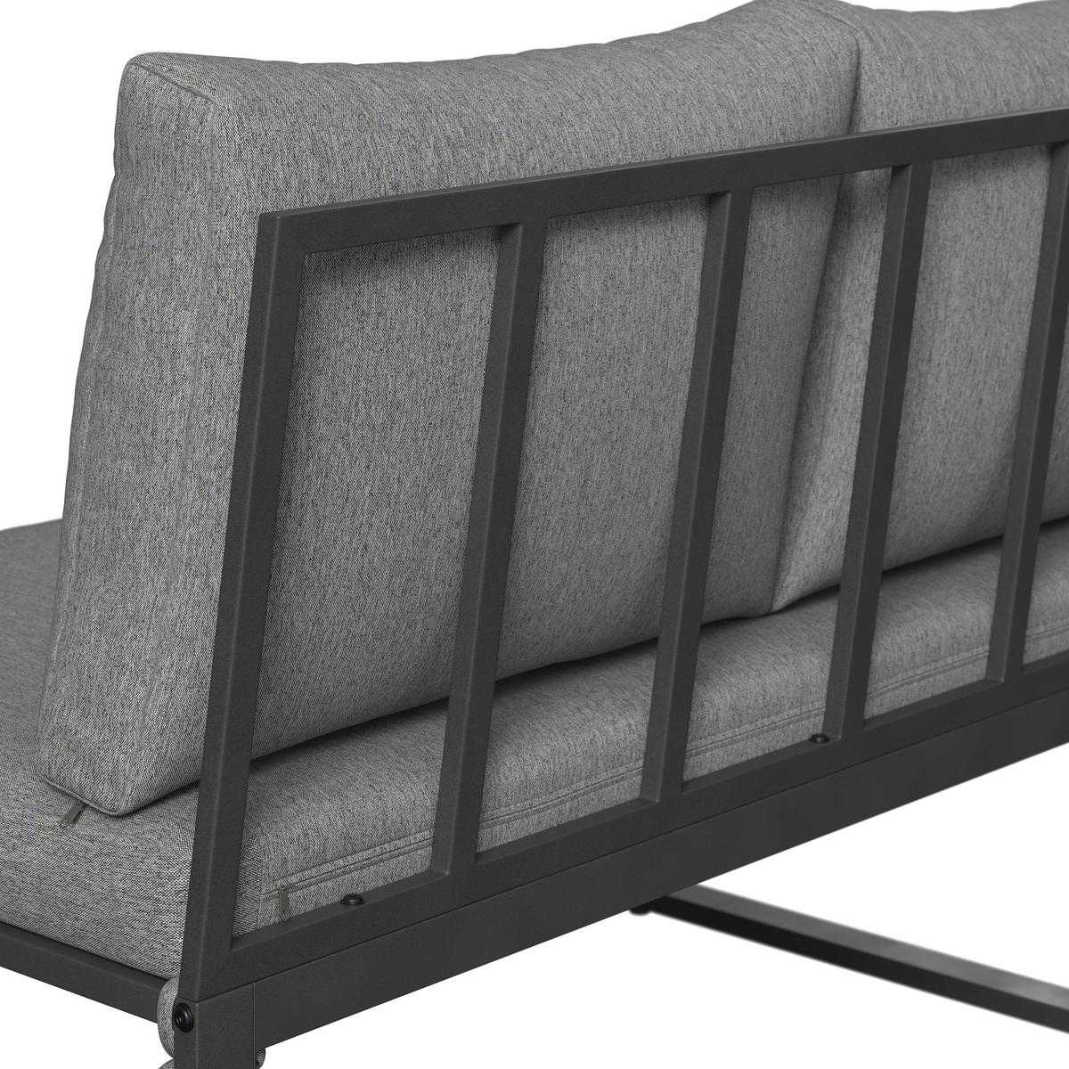 Loungegarnitur Salvador - Dunkelgrau/Grau, MODERN, Holzwerkstoff/Textil (165/72/68cm) - Beldano