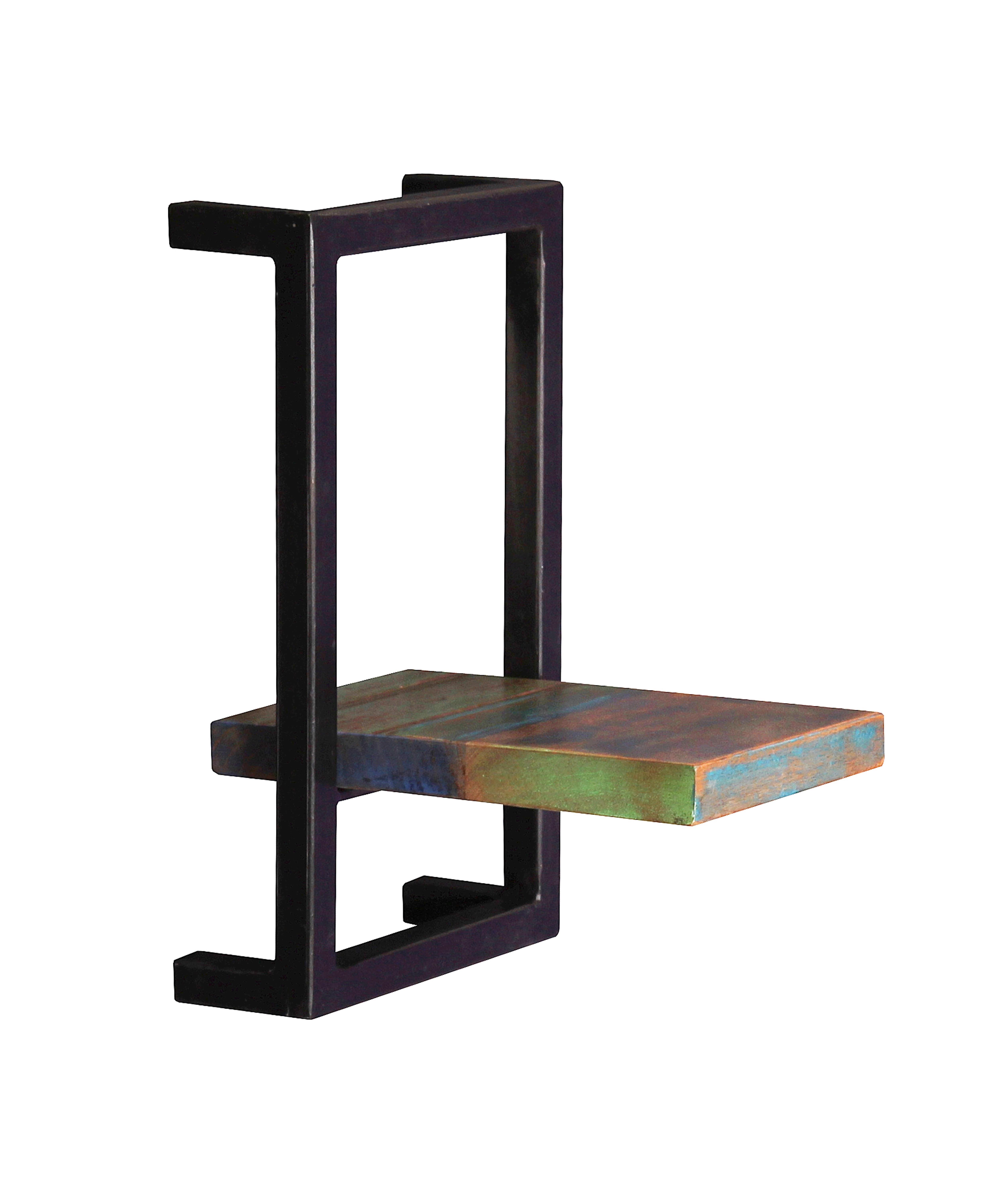Wandregal Multicolor/Schwarz B: 20cm - Multicolor/Schwarz, Design, Holz/Metall (20/35/25cm) - MID.YOU