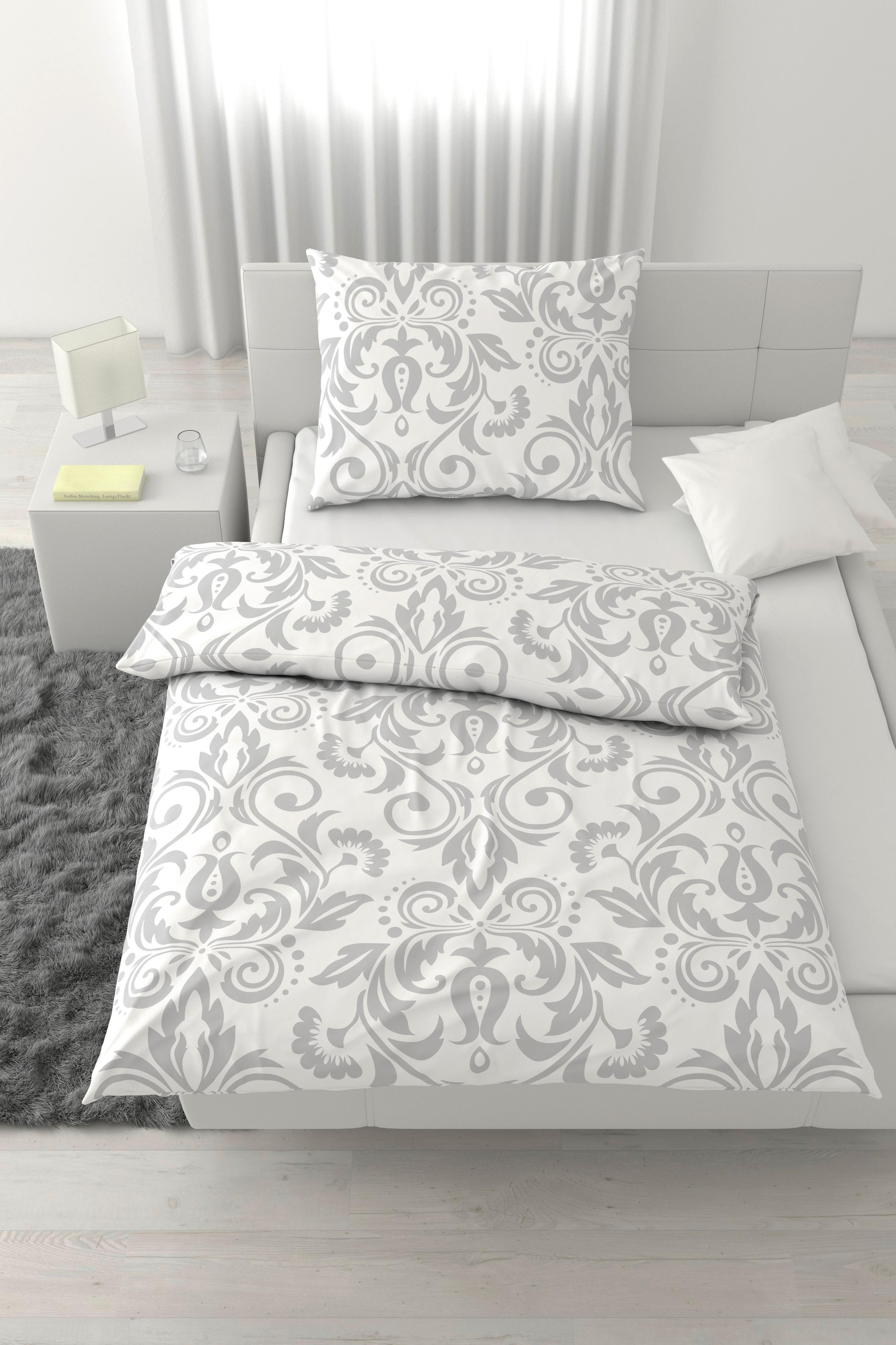 POSTEĽNÁ BIELIZEŇ AKTION - svetlosivá, textil (140/200cm) - Mömax