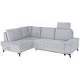 Ecksofa Sound - Schwarz/Grau, MODERN, Textil (170/90/248cm) - Luca Bessoni